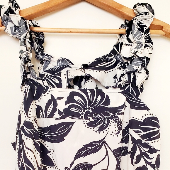 Who What Wear black and tan floral dress - Picture 5 of 7